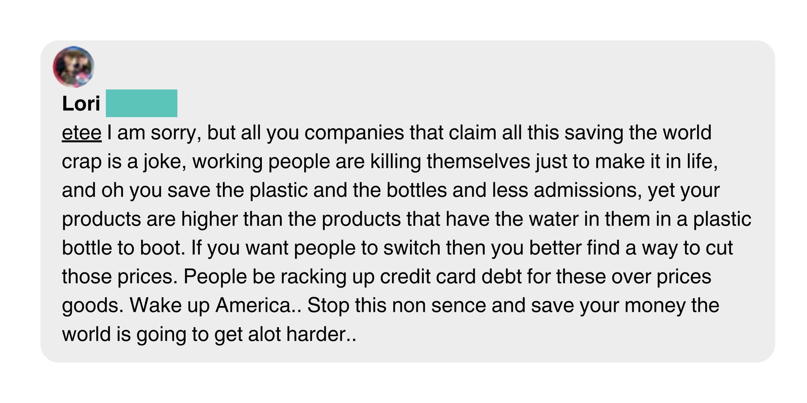 Constructive criticism