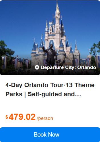 4-Day Orlando Tour·13 Theme Parks | Self-guided and Guided Tour | Small Group Tour of 2-14 Pax 4.7 (42 reviews) Tour Code: 728172