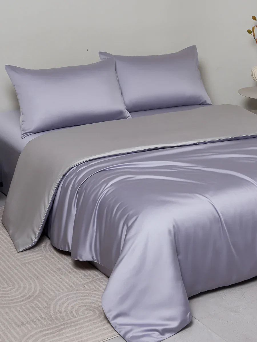 Smoky Purple TENCEL™ Fitted Sheet Set - Queen