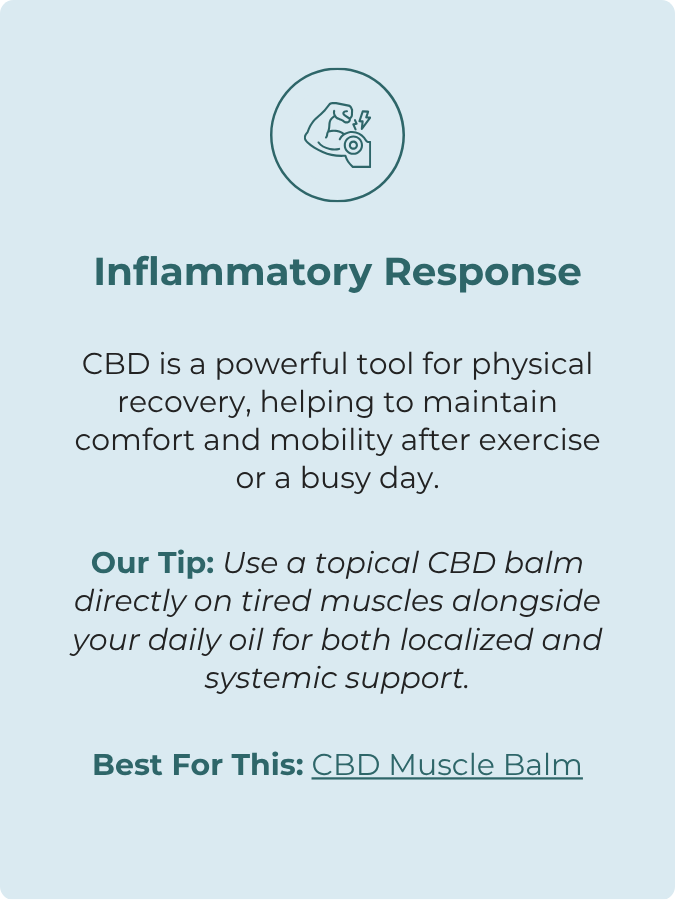 CBD help maintain comfort and mobility after exercise