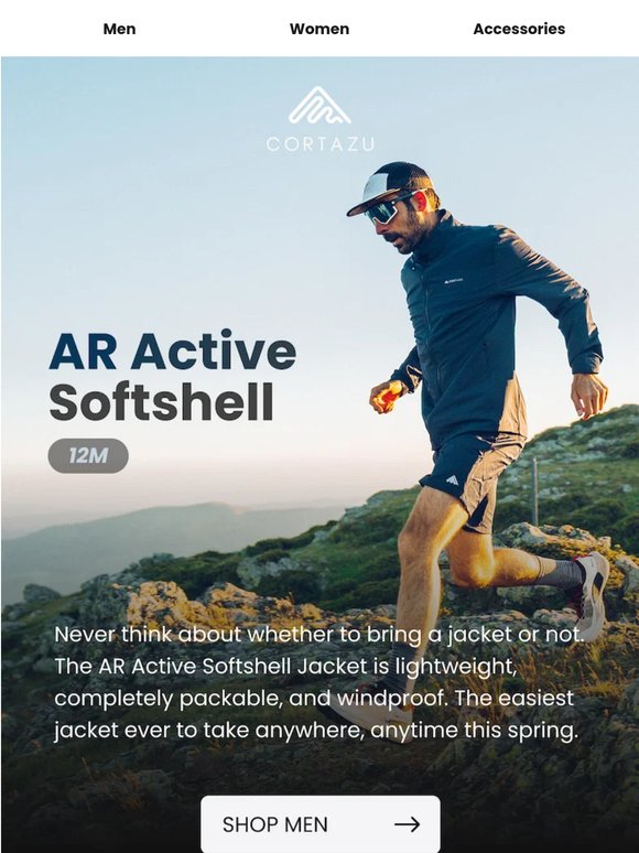 NEW: AR Softshell Jacket, 100% Packable ☁️