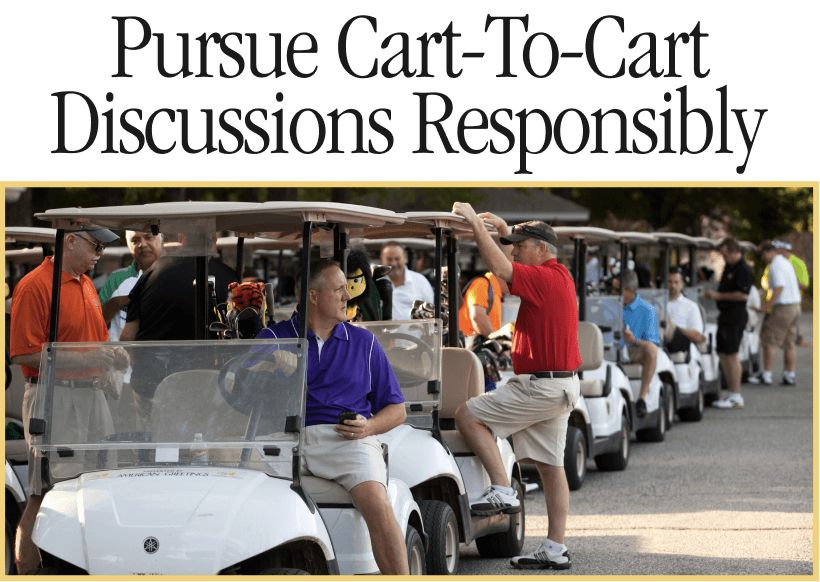pursue cart to cart discussions responsibly