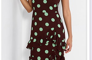 Margot Polka Dot Halter Neck Dress