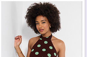 Margot Polka Dot Halter Neck Dress