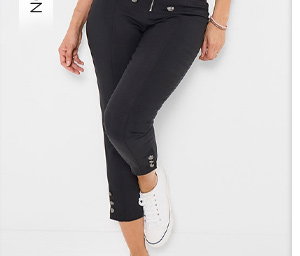 Dita Button Front Capri Pants