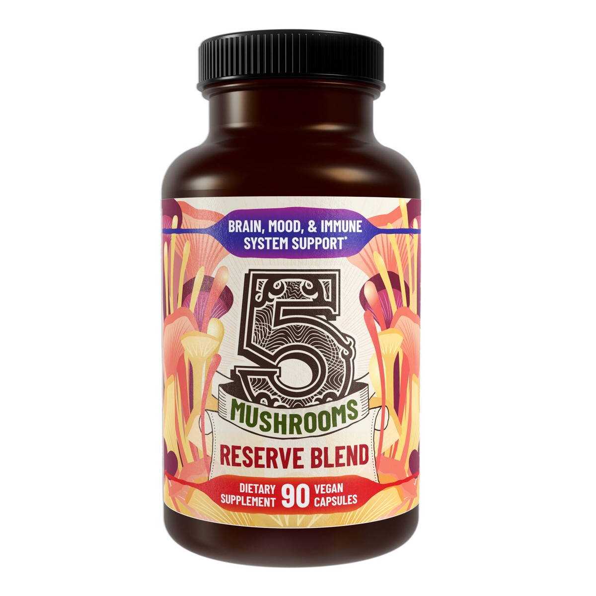 Hippie Farms 5 Mushrooms Reserve Blend bottle