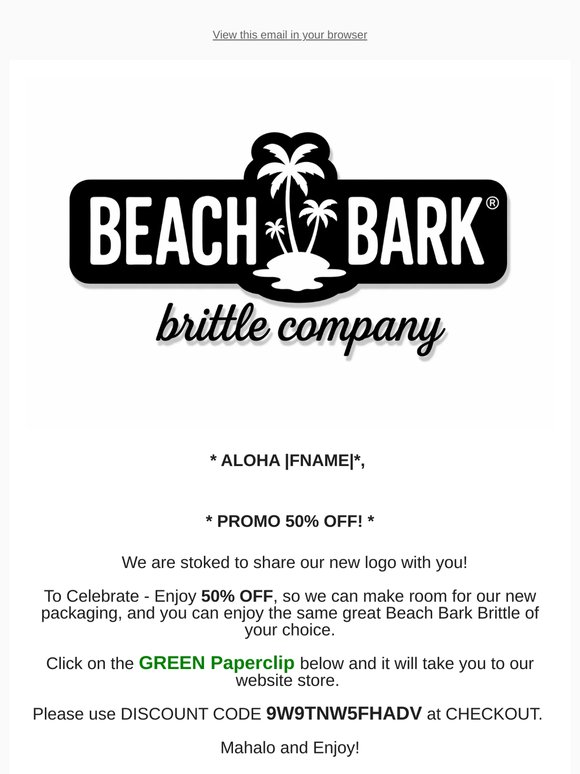 Summer Sale at Beach Bark Brittle