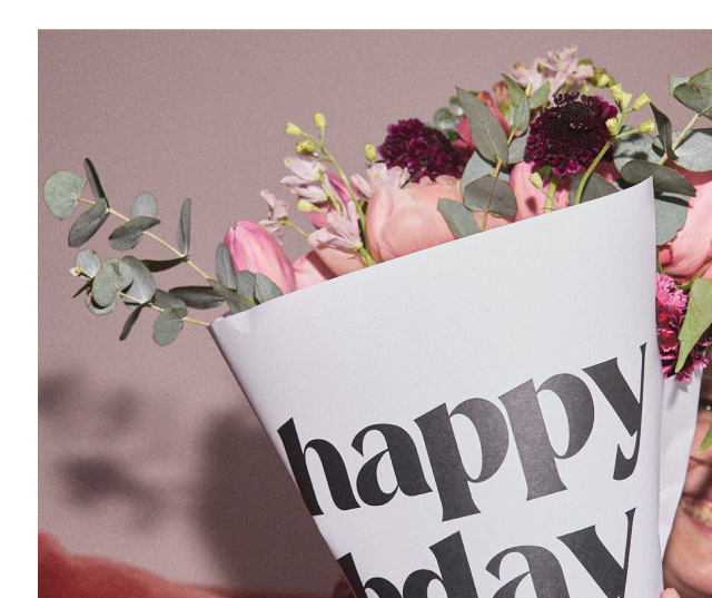 'Happy Bday' Fresh Flower Birthday Bouquet