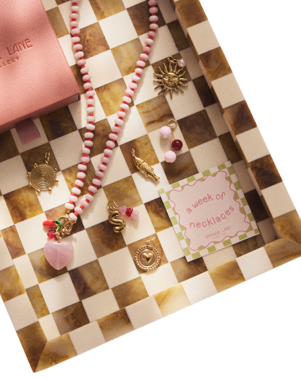 Week Of Necklaces Mix And Match Charm Gingham Necklace