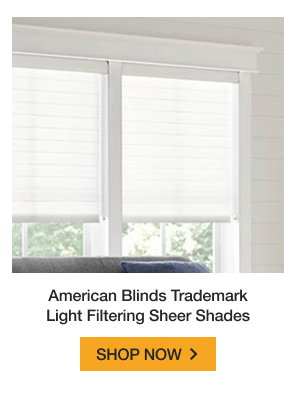 American Blinds Trademark Light Filtering Sheer Shades | SHOP NOW >