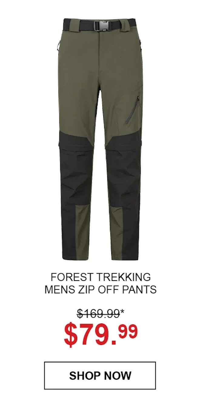 Forest Trekking Mens Zip Off Pants
