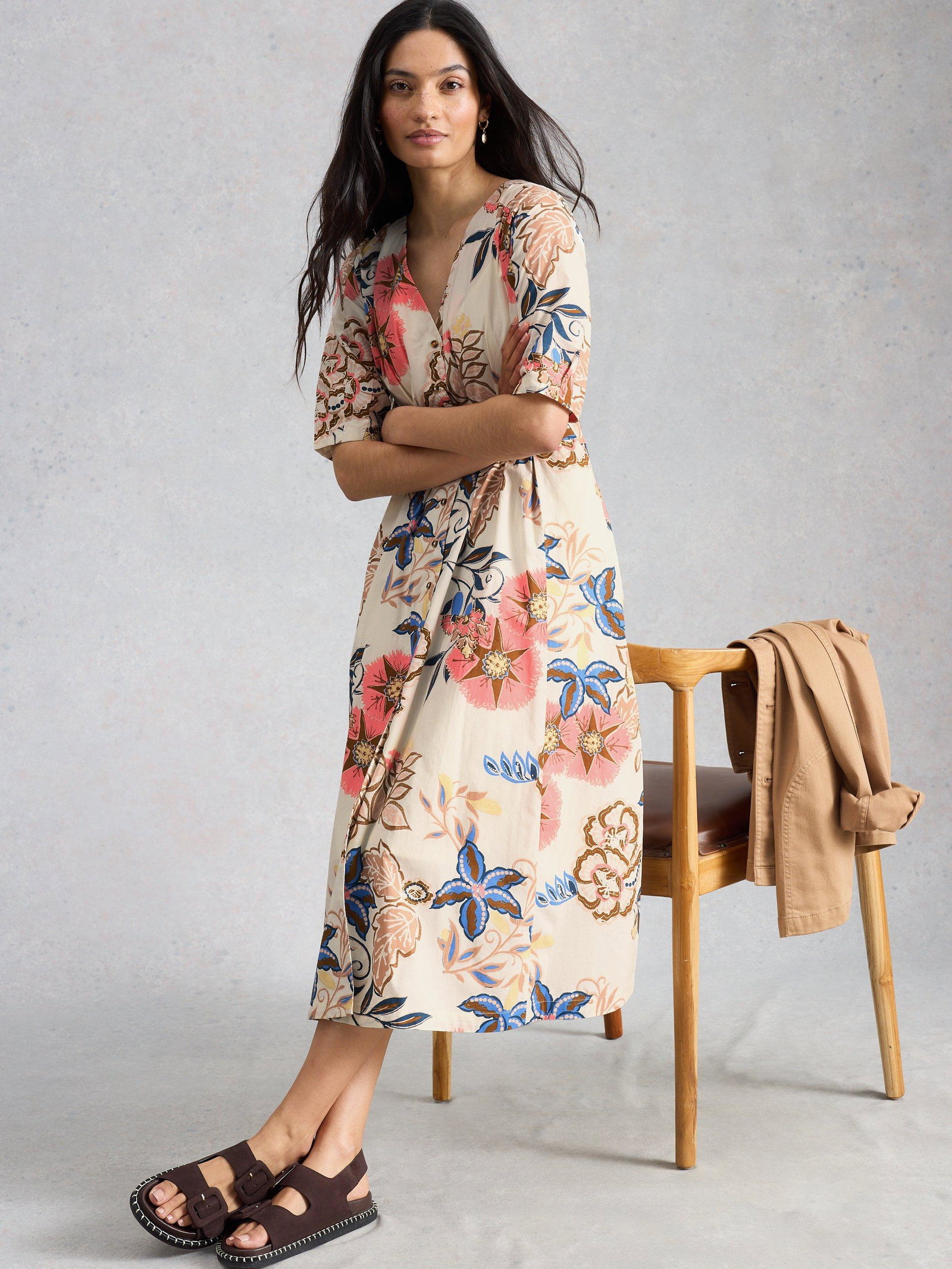 Shop Kate Button Through Midi Dress
