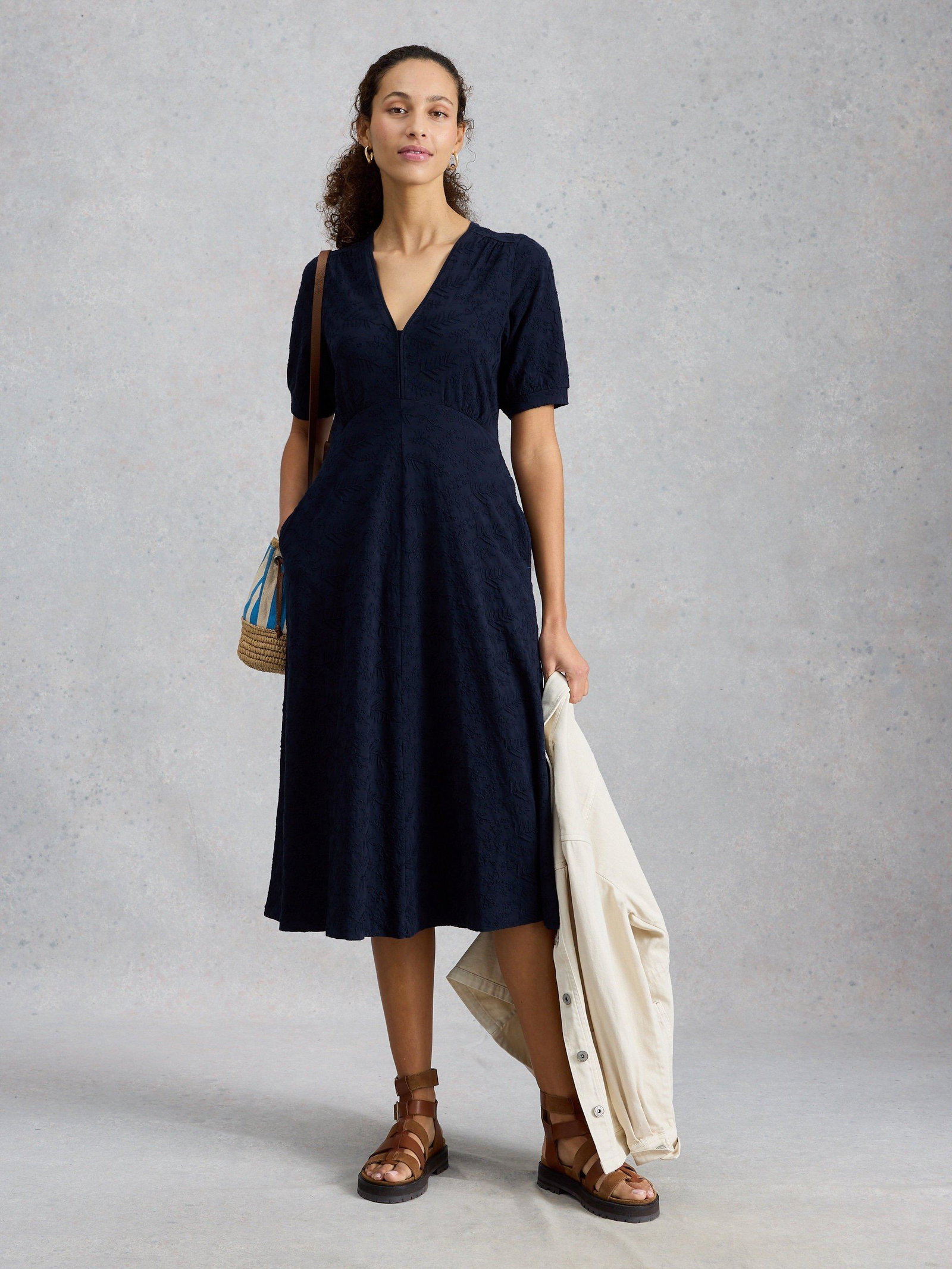 Shop Megan Embroidered Jersey Dress
