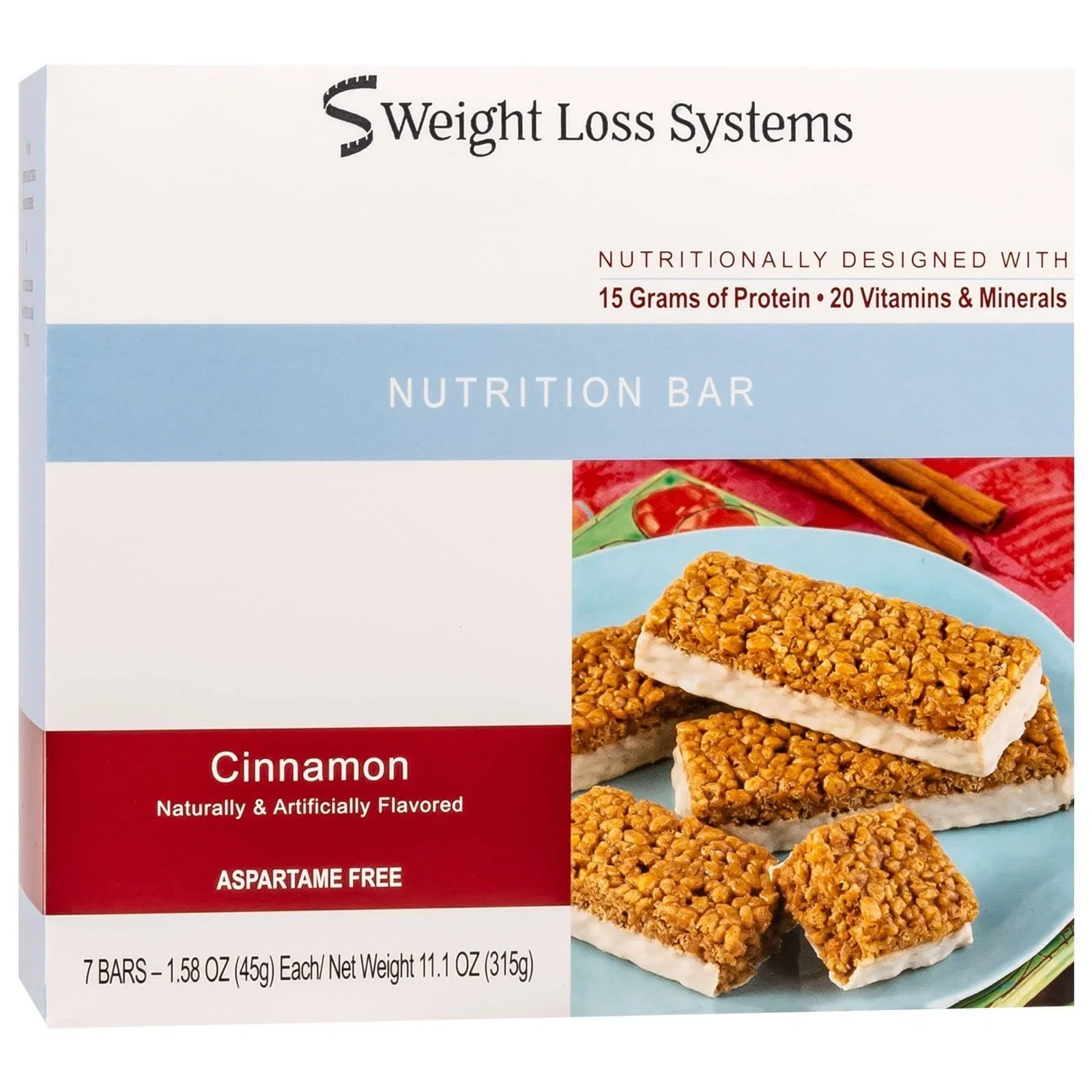 Image of Weight Loss Systems Protein Bar - Crispy Cinnamon - Box of 7