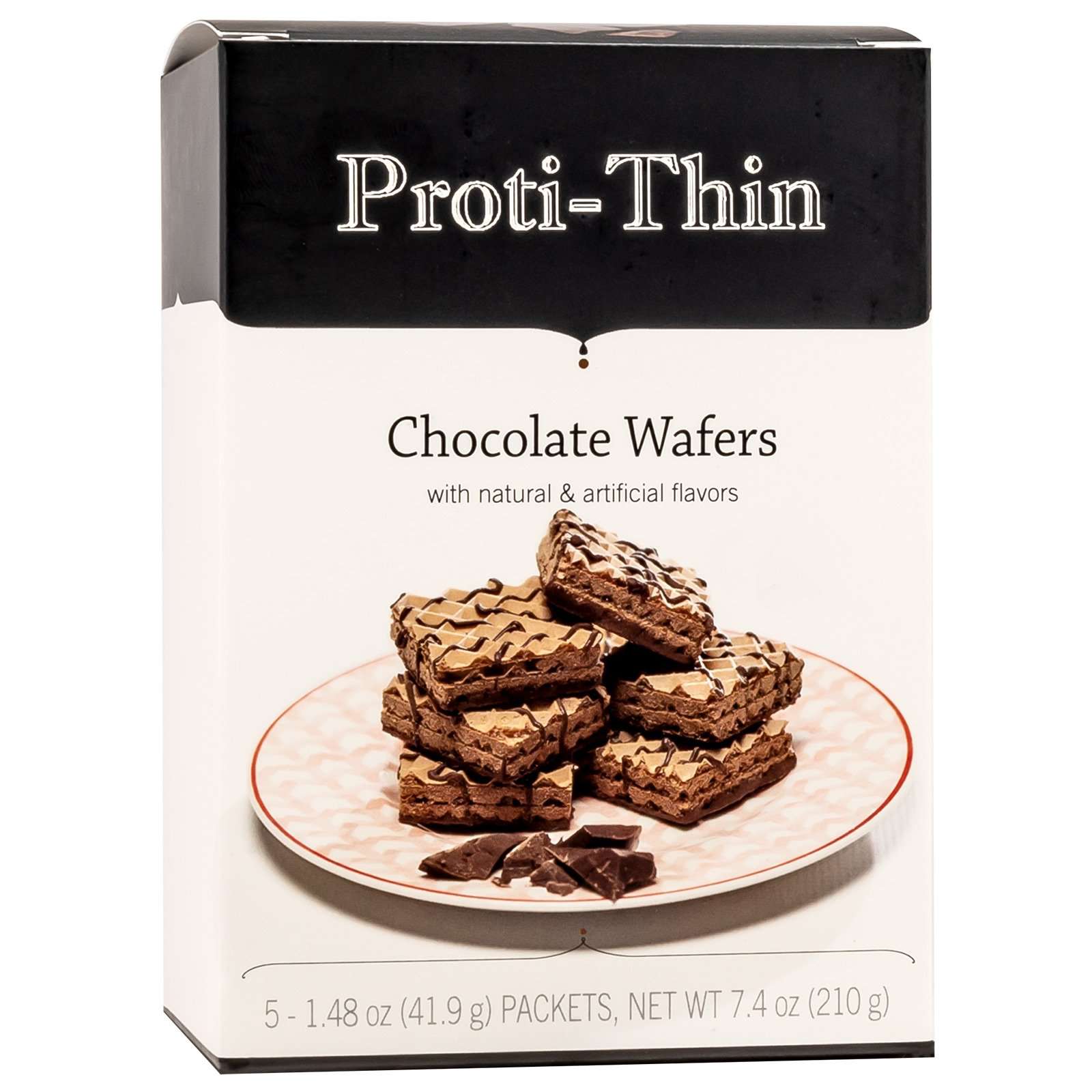 Image of Proti-thin Protein Wafer Squares - Dark Chocolate - 5/box