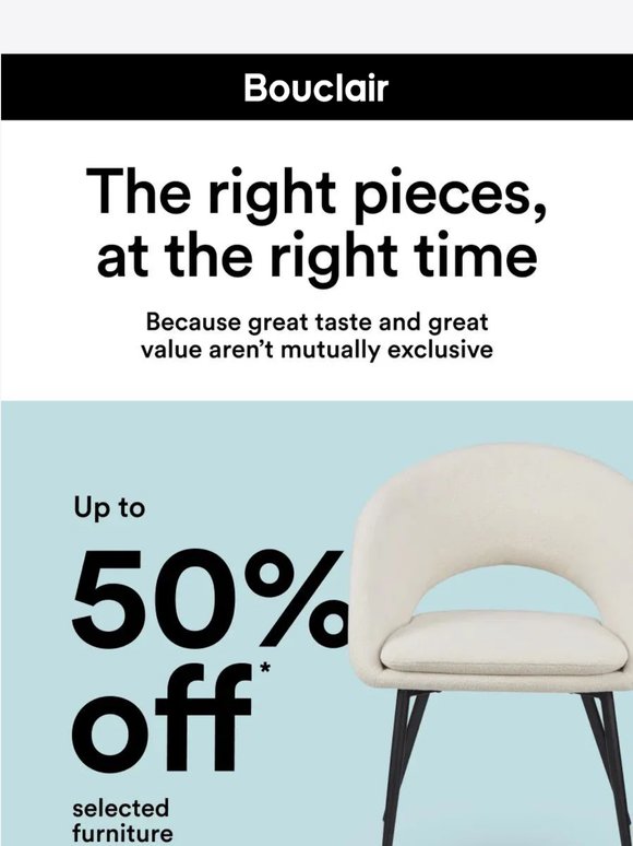 Shop smart, save up to 50% off