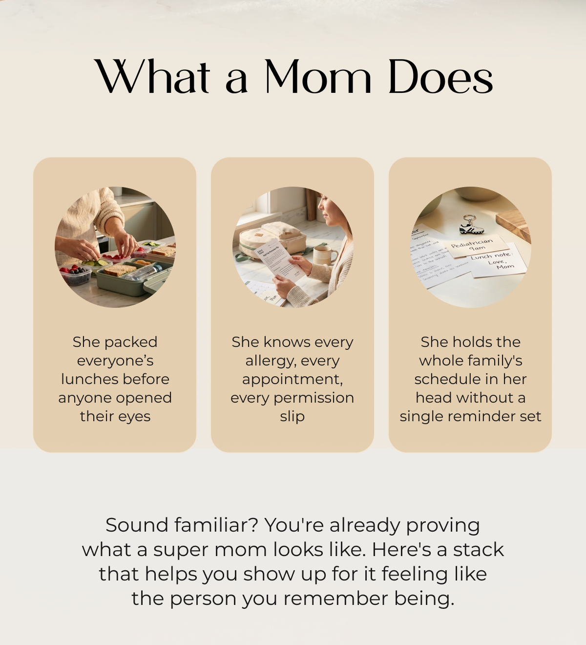 WHAT A MOM DOES 