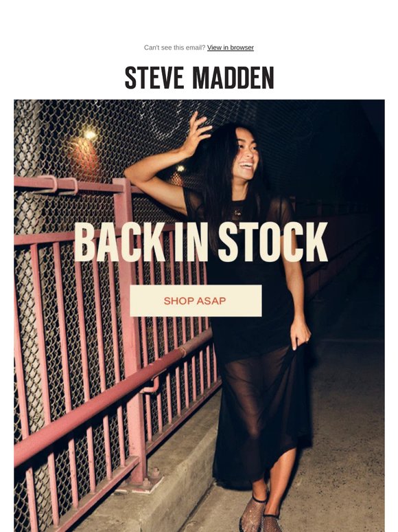 Back In Stock, Just In Time