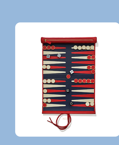 Personalised Leather Backgammon Roll