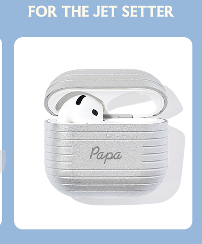 Personalised Silver AirPods Case