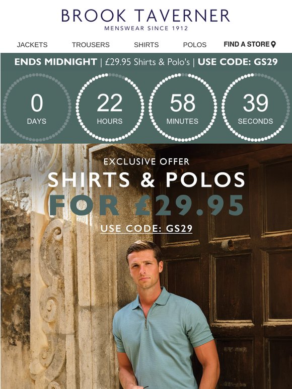 Final Chance: Shirts & Polos 40% Off