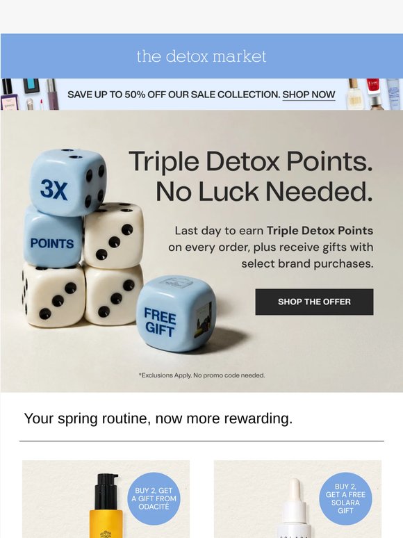 Triple Detox Points On All Orders—Yes, Really!