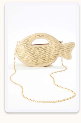Shop Raffia Fish Icon Crossbody