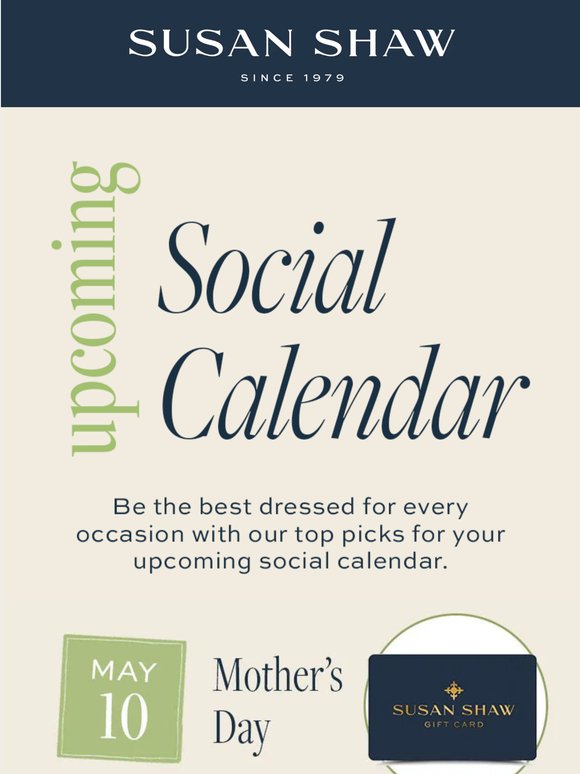 Your Upcoming Social Calendar 🌸