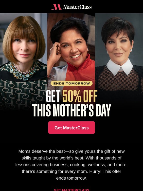 Ends tomorrow: Get 50% off this Mother’s Day