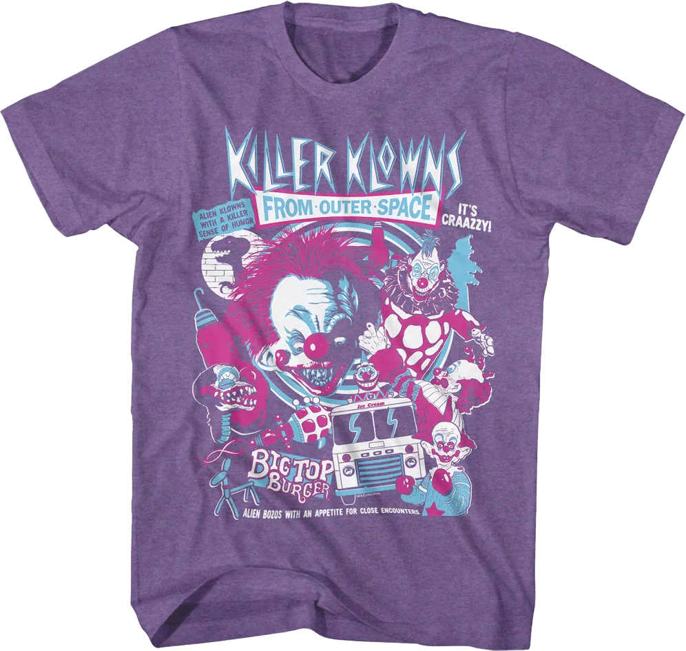 Crazy Collage Killer Klowns From Outer Space T-Shirt