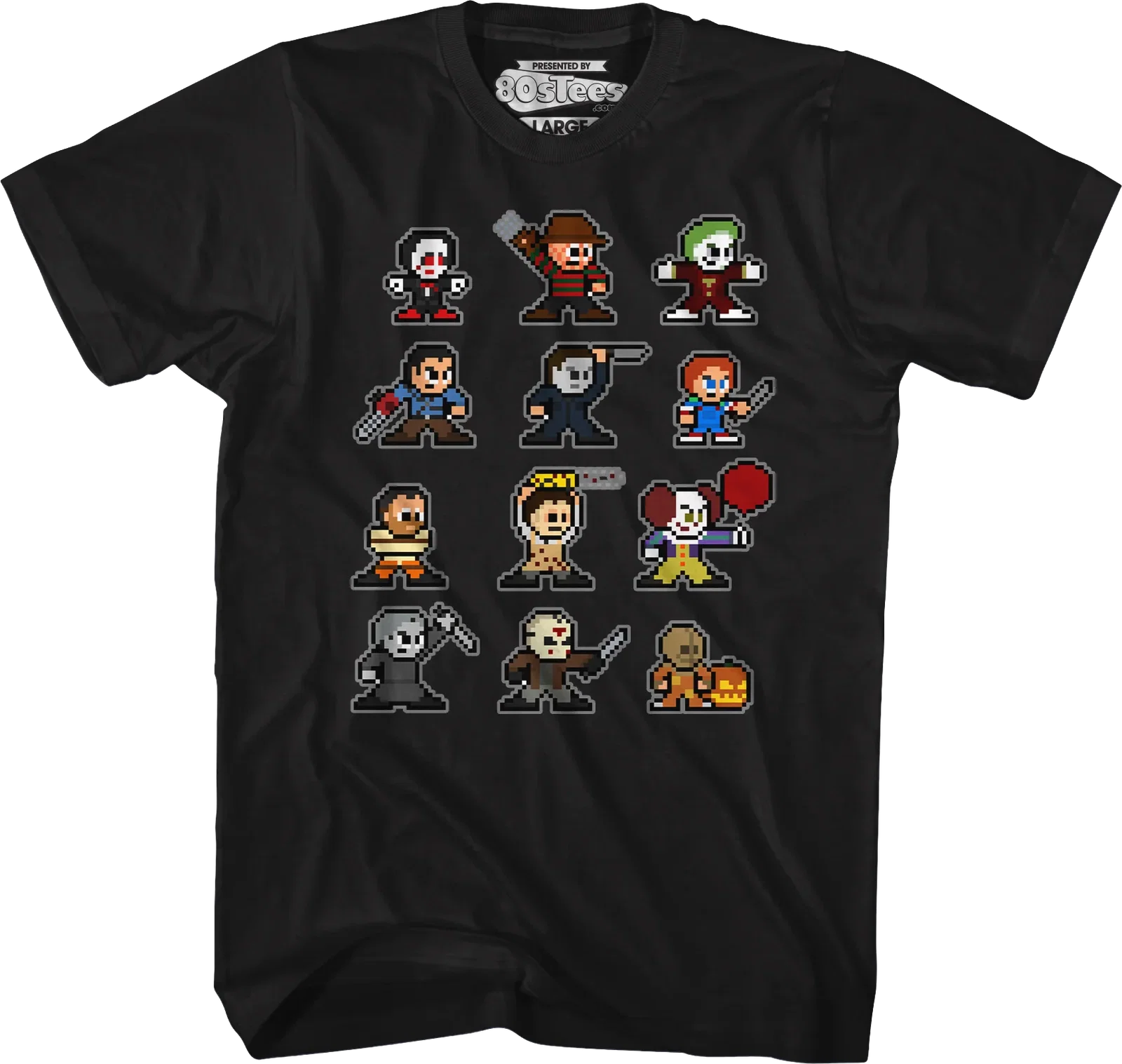 8-Bit Horror Icons T-Shirt