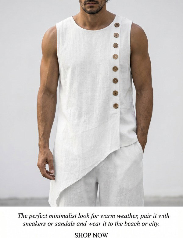 minimalist-casual-100-cotton-slant-hem-tank-top-set