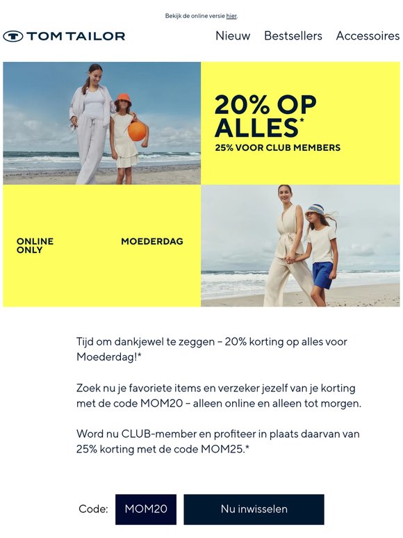 💝 25% korting op alles voor Moederdag