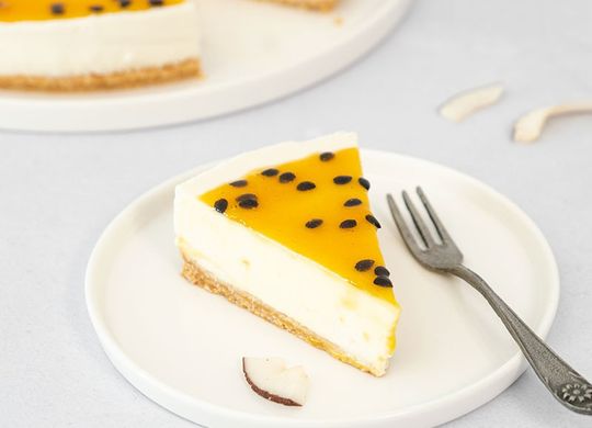 Cheesecake de coco y maracuyà