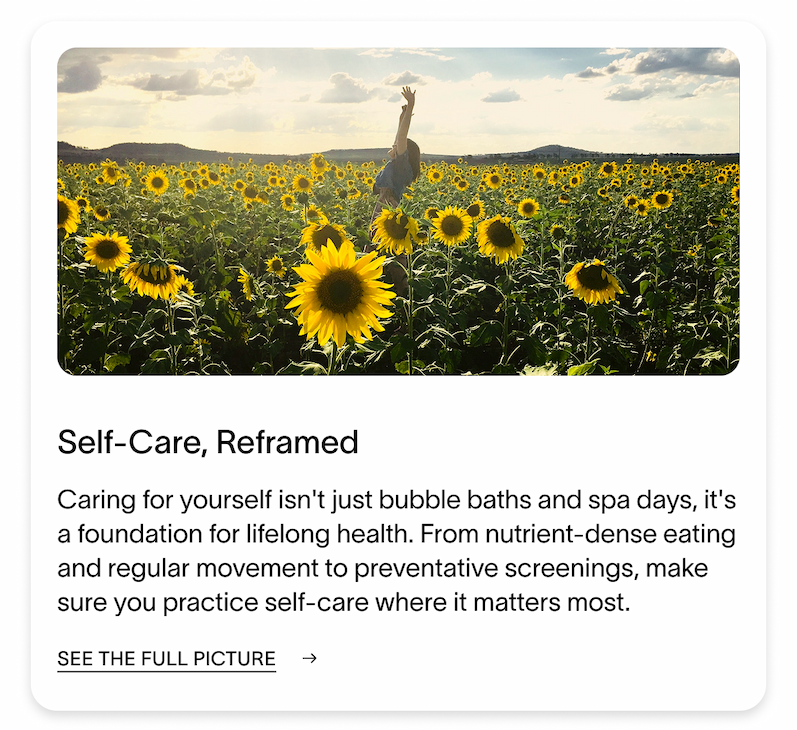 Sef Care, Reframed