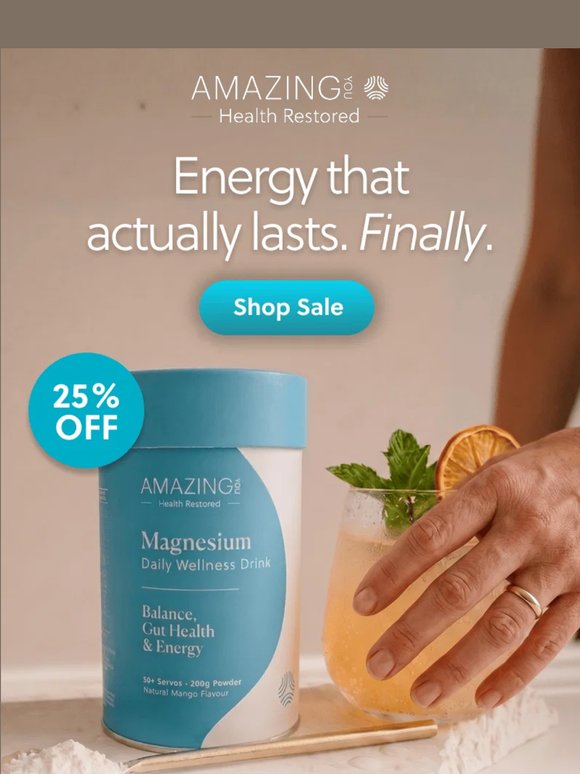 Energy that actually lasts. Finally.