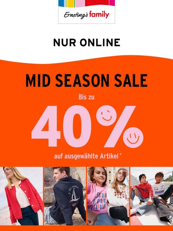 Mid Season Sale: Bis zu 40% auf ausgewählte Artikel