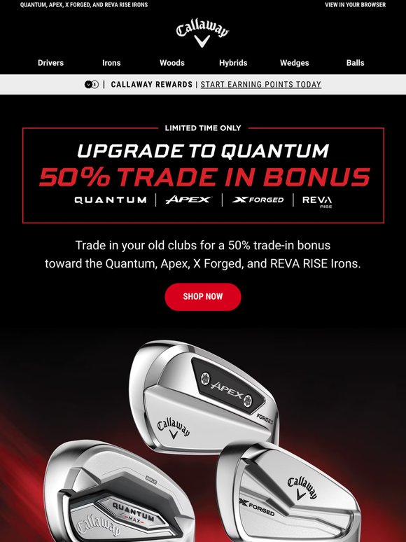 Upgrade Your Irons: 50% Trade-In Bonus