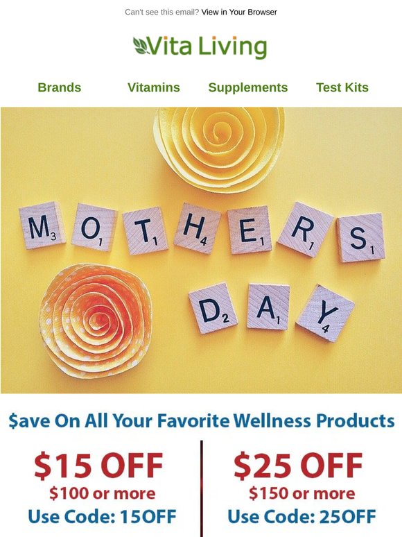 Give Thanks to Mom – Save Upto $25 Sitewide for Mother's Day !