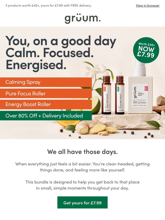 calm. focused. energised. £7.99 delivered ✨