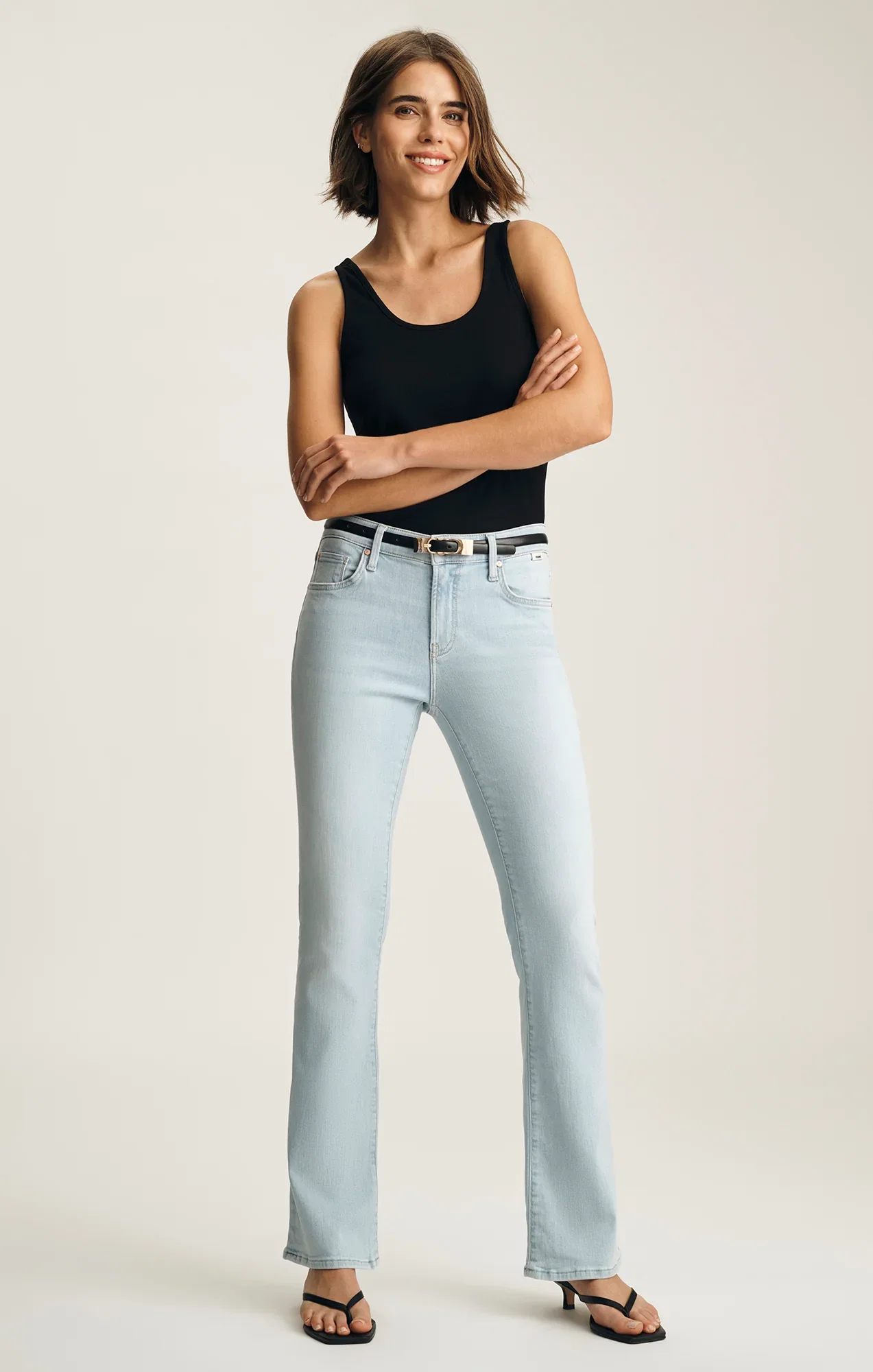 Image of MOLLY BOOTCUT IN BLEACHED FLEX BLUE