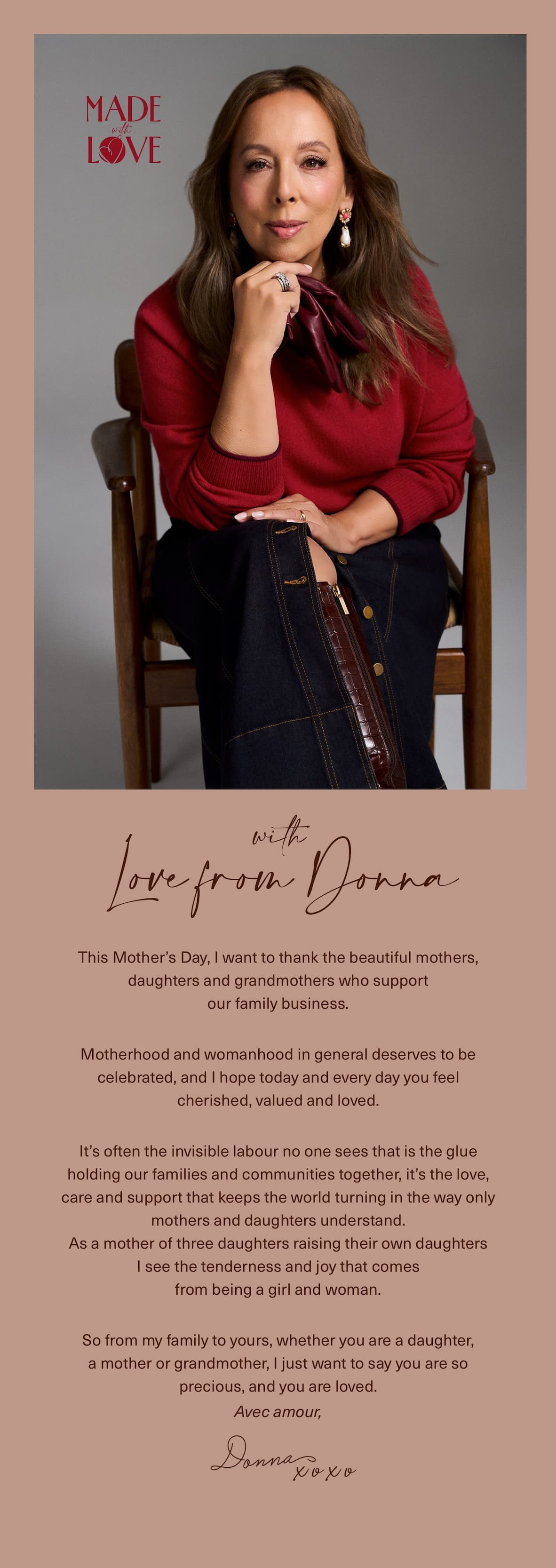Happy Mothers Day with Love, Donna
