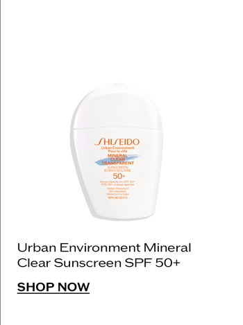 Urban Environment Mineral Clear Sunscreen SPF 50+.