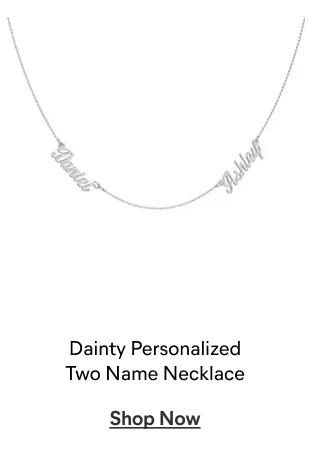 Dainty Personalized Two Name Necklace