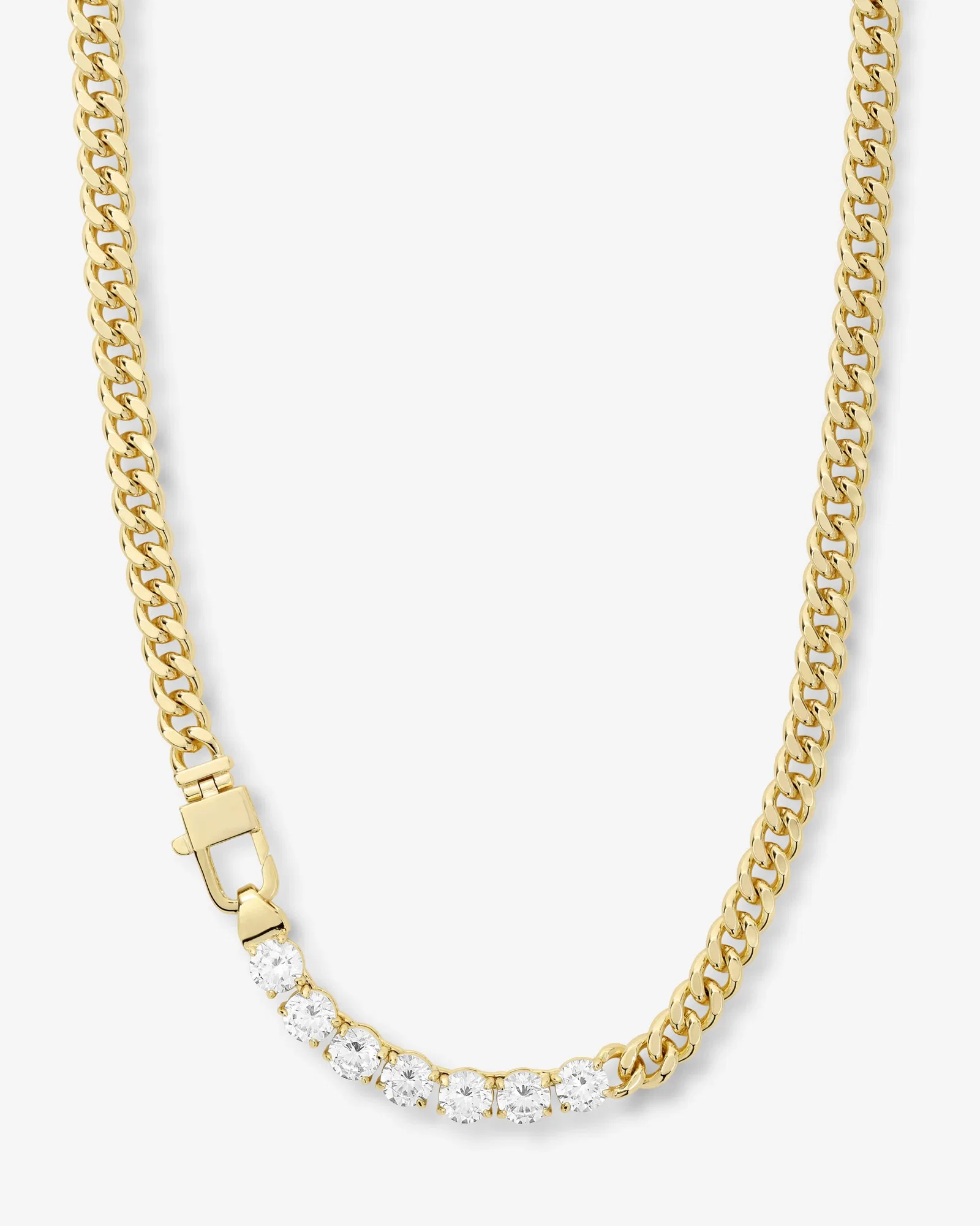 Image of Julian Loves Diamonds Necklace 6.8mm - Gold|White Diamondettes