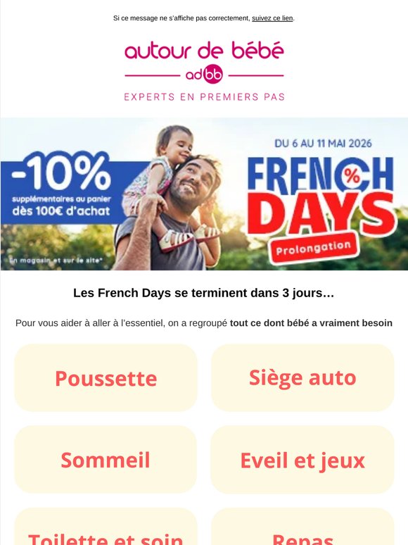 Plus que 3 jours avant la fin des French Days.