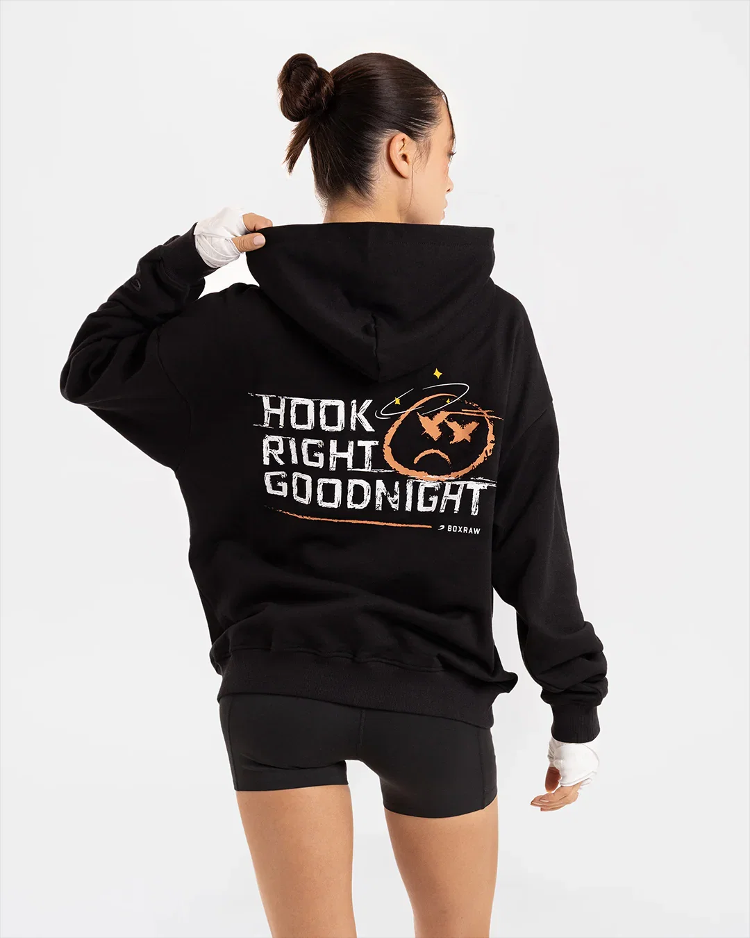 Hook Right Goodnight Oversized Hoodie - Black