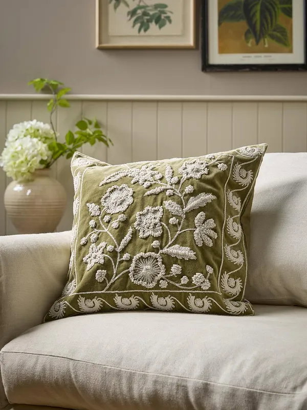 Velvet Chartreuse Cushion