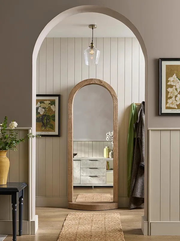 Arched Full Length Shelf Mirror