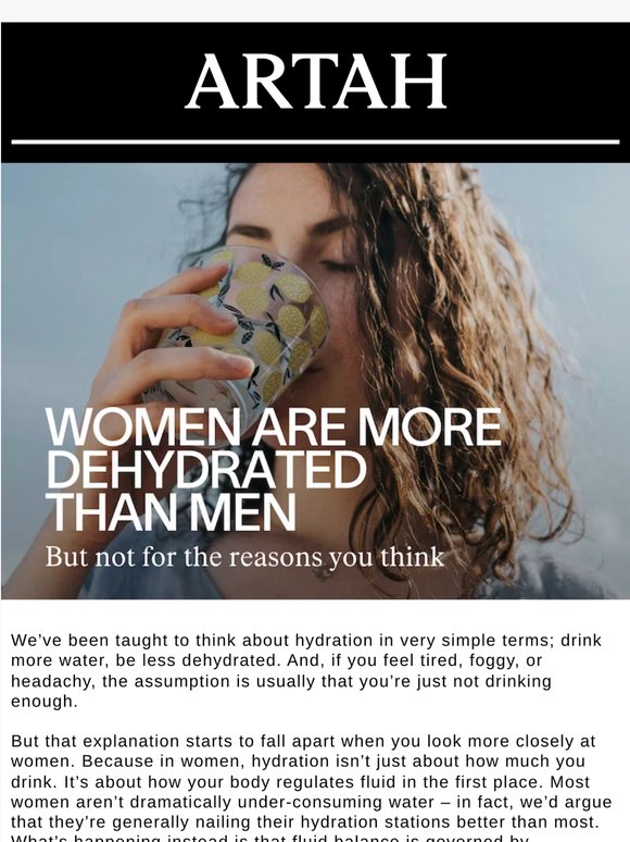 Women Are More Dehydrated Than Men